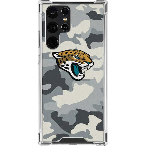 NFL Jacksonville Jaguars Camo Galaxy S24 Ultra Clear Case