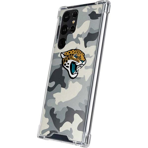 NFL Jacksonville Jaguars Camo Galaxy S24 Ultra Clear Case