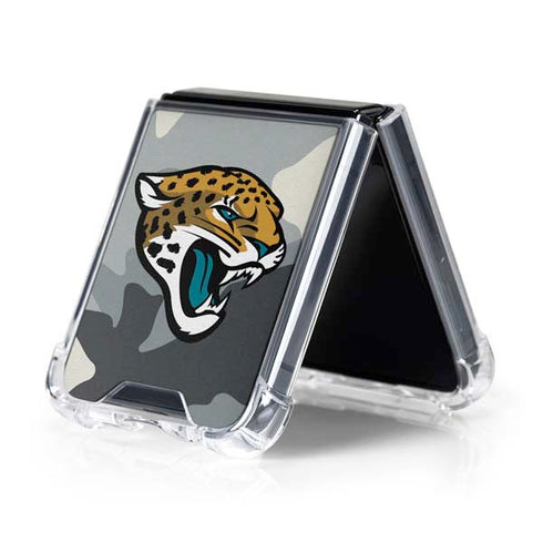 NFL Jacksonville Jaguars Camo Galaxy Z Flip5 5G Clear Case