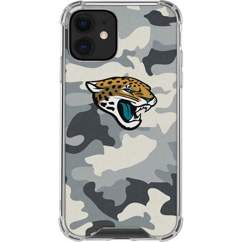 NFL Jacksonville Jaguars Camo iPhone 12 Mini Clear Case