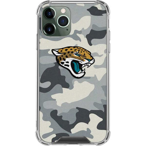 NFL Jacksonville Jaguars Camo iPhone 12 Pro Clear Case