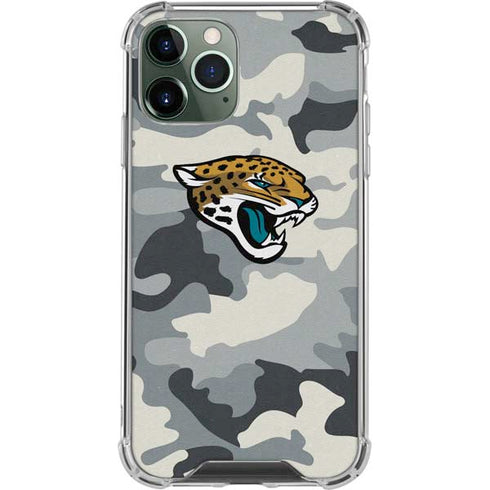 NFL Jacksonville Jaguars Camo iPhone 12 Pro Max Clear Case