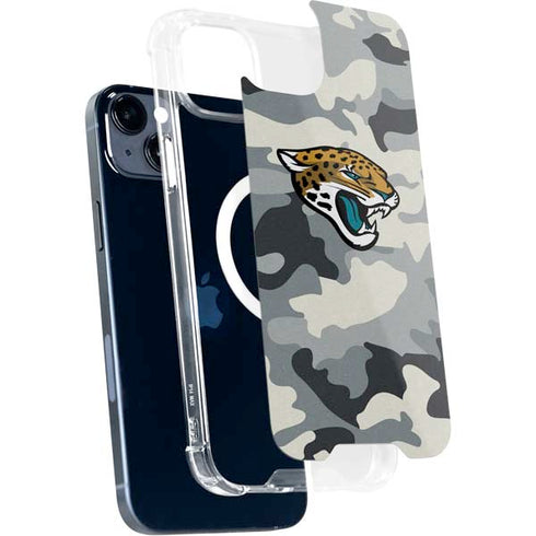 NFL Jacksonville Jaguars Camo iPhone 15 Plus MagSafe Case