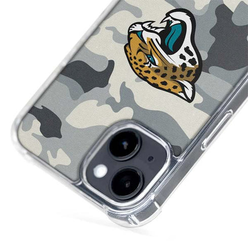 NFL Jacksonville Jaguars Camo iPhone 15 Plus MagSafe Case