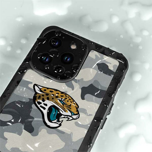 NFL Jacksonville Jaguars Camo iPhone 14 Pro Max Waterproof Case