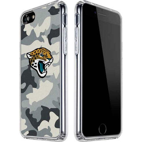 NFL Jacksonville Jaguars Camo iPhone SE (2nd & 3rd Gen) Clear Case