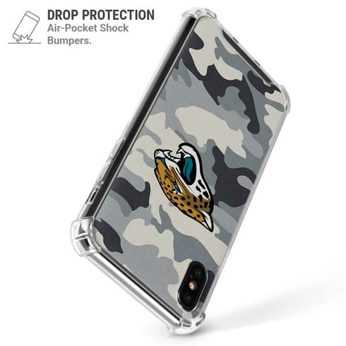NFL Jacksonville Jaguars Camo iPhone X/XS Clear Case