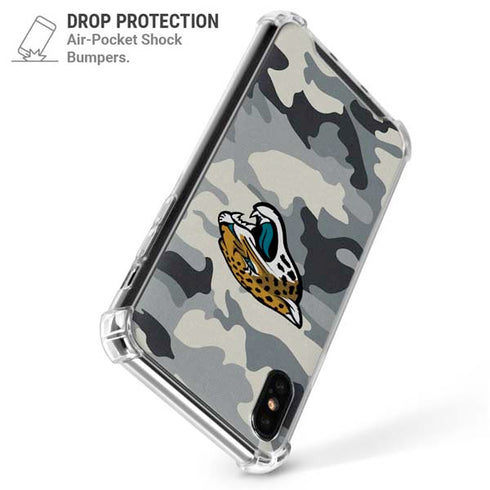NFL Jacksonville Jaguars Camo iPhone XS Max Clear Case