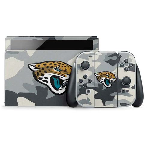 NFL Jacksonville Jaguars Camo Nintendo Switch OLED (2021) Skin