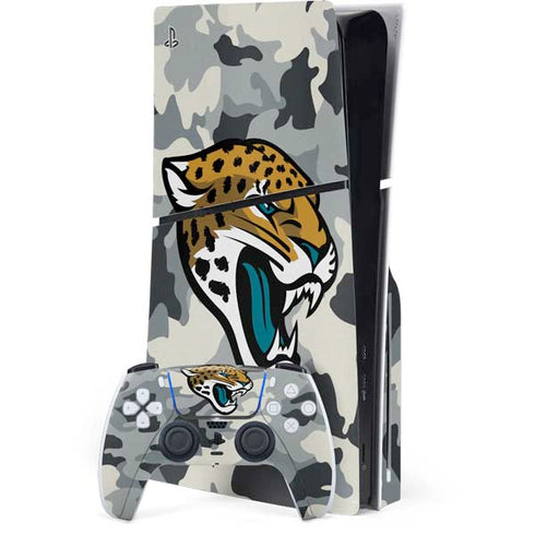 NFL Jacksonville Jaguars Camo PS5 Slim Disk Bundle Skin