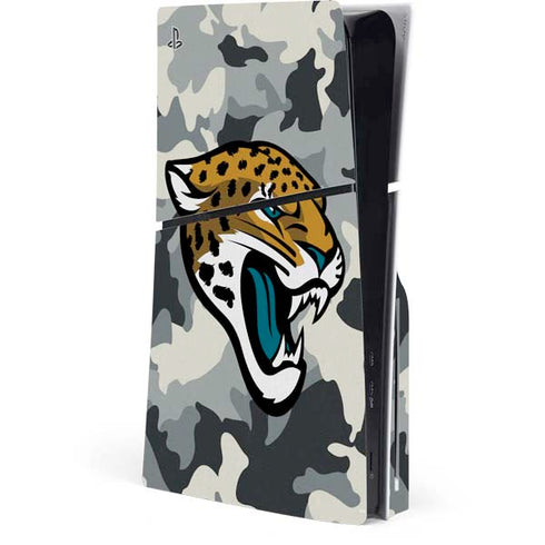 NFL Jacksonville Jaguars Camo PS5 Slim Disk Console Skin