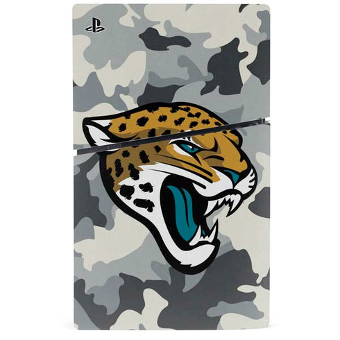 NFL Jacksonville Jaguars Camo PS5 Slim Disk Console Skin
