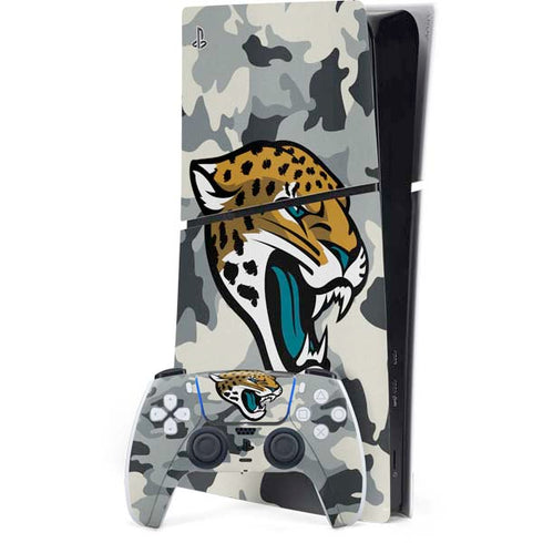 NFL Jacksonville Jaguars Camo PS5 Slim Digital Edition Console Skin