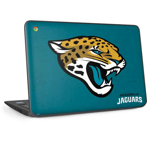 NFL Jacksonville Jaguars Teal Distressed HP Chromebook Skin