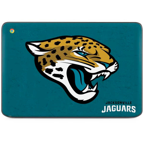 NFL Jacksonville Jaguars Teal Distressed HP Chromebook Skin