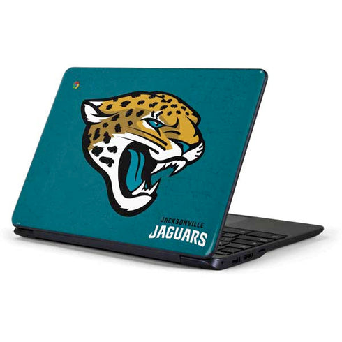 NFL Jacksonville Jaguars Teal Distressed Samsung Chromebook Skin