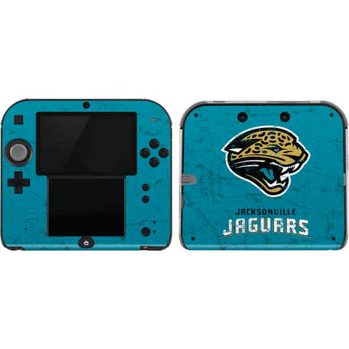 NFL Jacksonville Jaguars Distressed Nintendo 2DS Skin