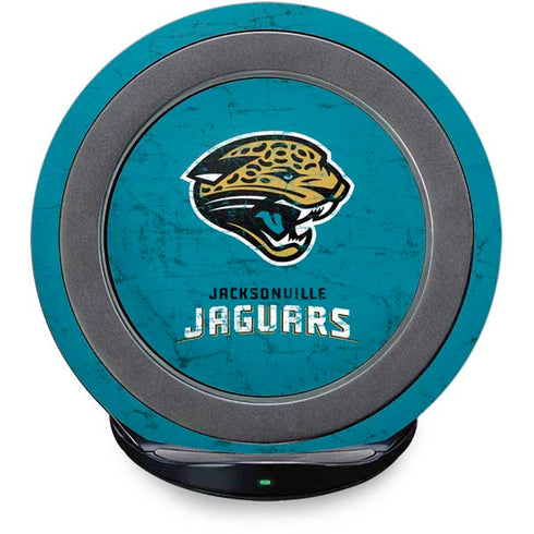 NFL Jacksonville Jaguars Distressed Fast Charge Wireless Charging Stand Skin