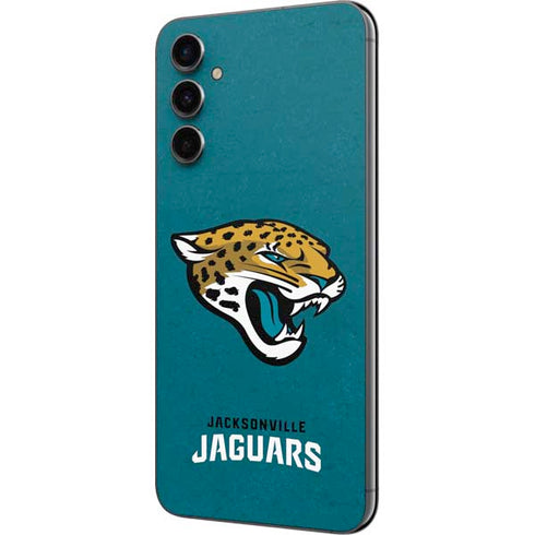 NFL Jacksonville Jaguars Teal Distressed Galaxy A14 5G Skin
