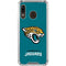 NFL Jacksonville Jaguars Teal Distressed Galaxy A30 Clear Case
