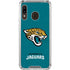 NFL Jacksonville Jaguars Teal Distressed Galaxy A30 Clear Case