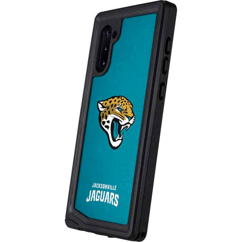 NFL Jacksonville Jaguars Distressed Galaxy Note 10 Waterproof Case