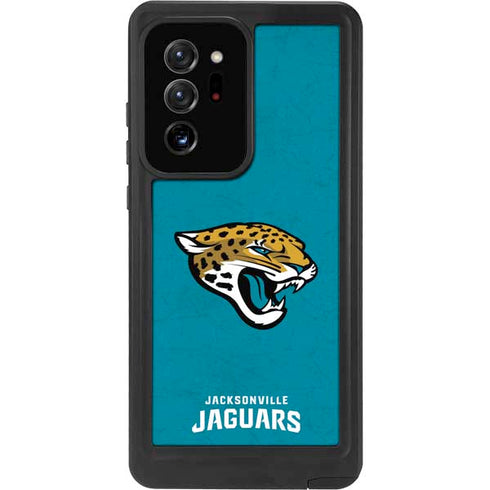 NFL Jacksonville Jaguars Distressed Galaxy Note20 Ultra 5G Waterproof Case