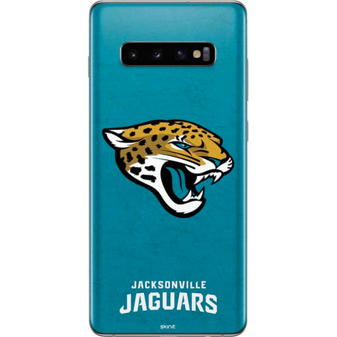 NFL Jacksonville Jaguars Distressed Galaxy S10 Plus Skin