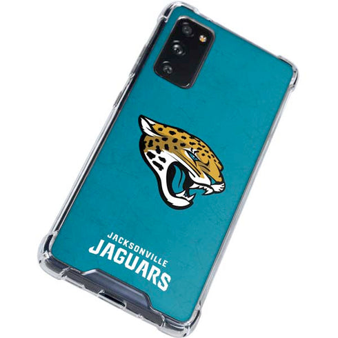 NFL Jacksonville Jaguars Distressed Galaxy S20 FE Clear Case