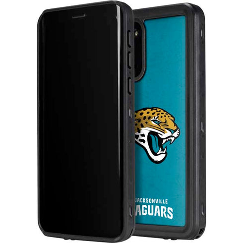 NFL Jacksonville Jaguars Distressed Galaxy S20 Plus Waterproof Case
