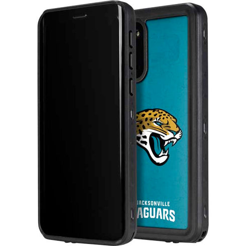 NFL Jacksonville Jaguars Distressed Galaxy S20 Waterproof Case