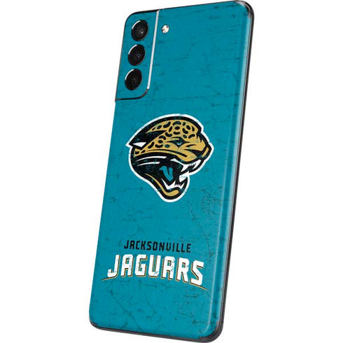 NFL Jacksonville Jaguars Distressed Galaxy S21 5G Skin