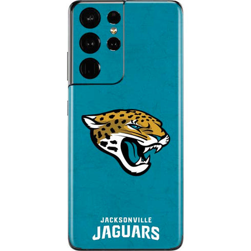 NFL Jacksonville Jaguars Distressed Galaxy S21 Ultra 5G Skin