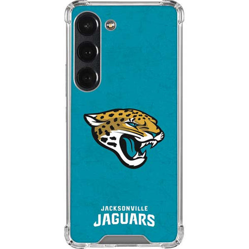 NFL Jacksonville Jaguars Distressed Galaxy S23 Clear Case