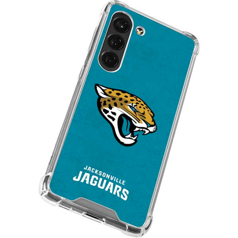 NFL Jacksonville Jaguars Distressed Galaxy S23 Clear Case