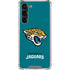 NFL Jacksonville Jaguars Teal Distressed Galaxy S23 Plus Clear Case