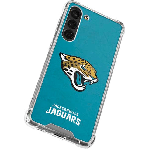 NFL Jacksonville Jaguars Distressed Galaxy S23 Plus Clear Case