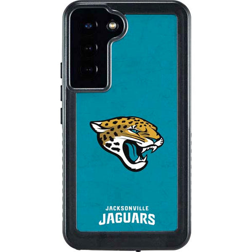 NFL Jacksonville Jaguars Distressed Galaxy S23 Plus Waterproof Case