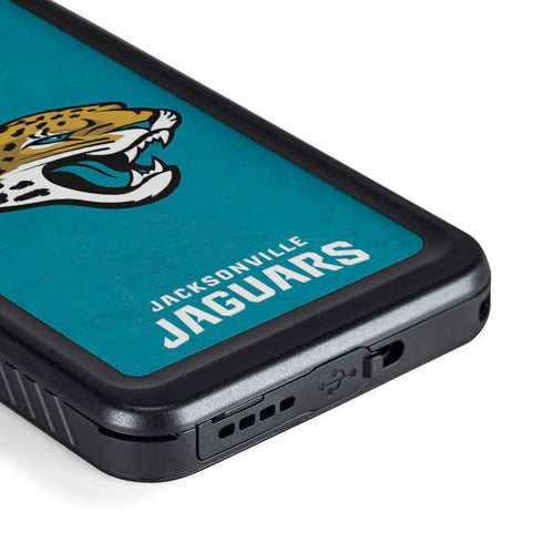 NFL Jacksonville Jaguars Distressed Galaxy S23 Plus Waterproof Case