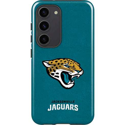 NFL Jacksonville Jaguars Teal Distressed Galaxy S23 Pro Case
