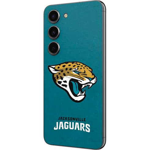 NFL Jacksonville Jaguars Teal Distressed Galaxy S23 Skin