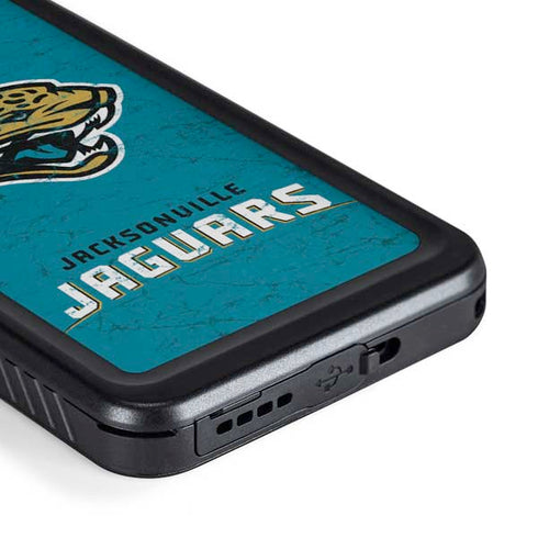 NFL Jacksonville Jaguars Distressed Galaxy S23 Waterproof Case