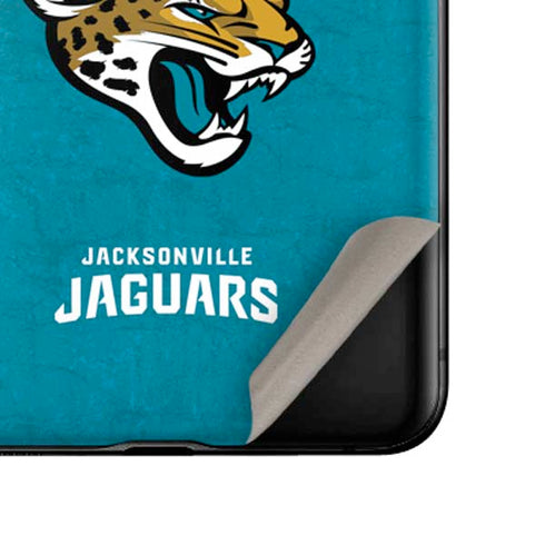 NFL Jacksonville Jaguars Distressed Galaxy Z Flip Skin