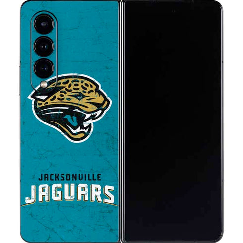 NFL Jacksonville Jaguars Distressed Galaxy Z Fold4 5G Skin