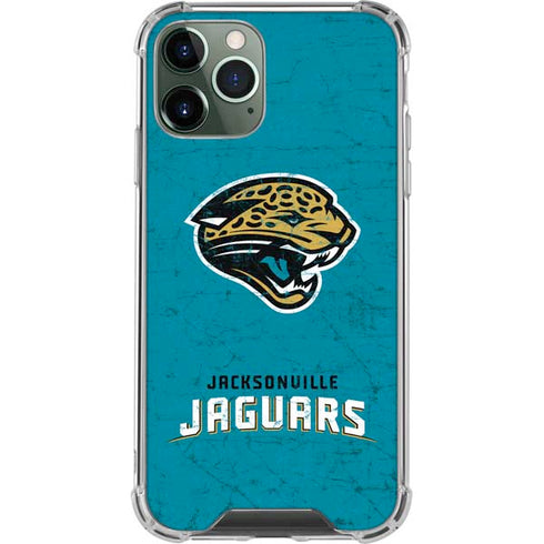 NFL Jacksonville Jaguars Distressed iPhone 11 Pro Max Clear Case
