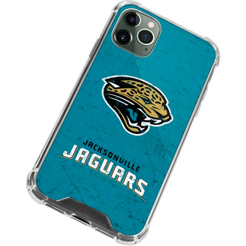 NFL Jacksonville Jaguars Distressed iPhone 11 Pro Max Clear Case