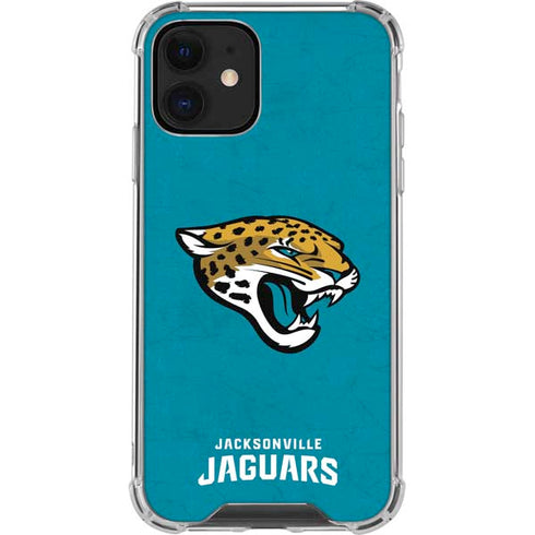 NFL Jacksonville Jaguars Distressed iPhone 12 Mini Clear Case