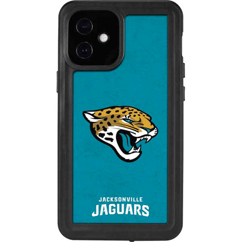 NFL Jacksonville Jaguars Distressed iPhone 12 Mini Waterproof Case