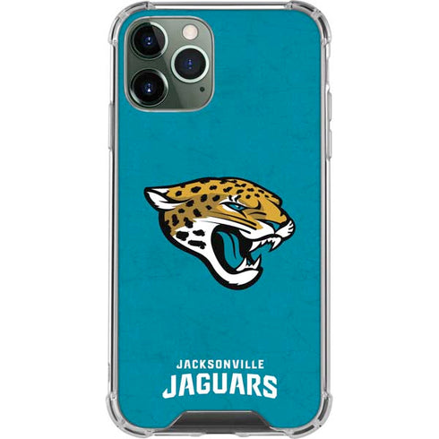 NFL Jacksonville Jaguars Distressed iPhone 12 Pro Clear Case
