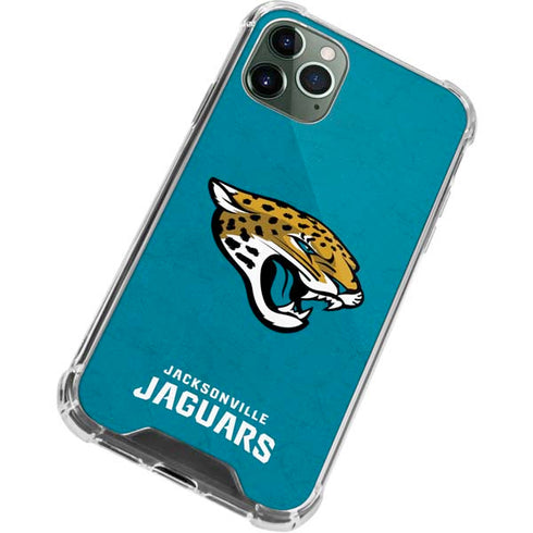 NFL Jacksonville Jaguars Distressed iPhone 12 Pro Clear Case